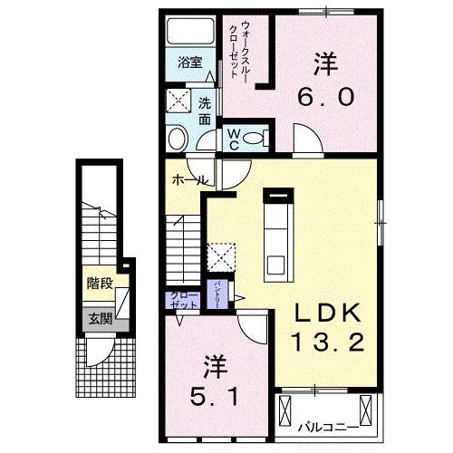 栃木県大田原市末広３ 西那須野駅 2LDK アパート 賃貸物件詳細
