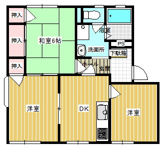 静岡県静岡市葵区瀬名６ 3DK アパート 賃貸物件詳細