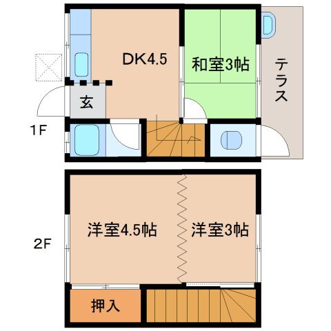 奈良県奈良市瓦堂町 近鉄奈良駅 3DK アパート 賃貸物件詳細