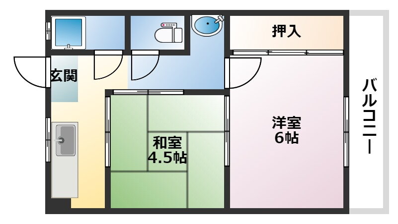 ニッシン岡本マンション 3階 2DK 賃貸物件詳細