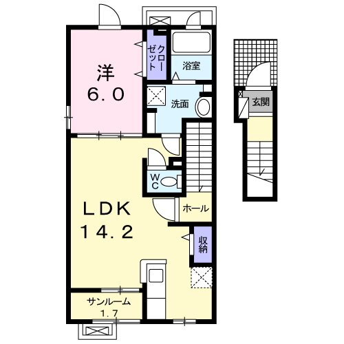 リアンハイム寿 2階 1LDK 賃貸物件詳細