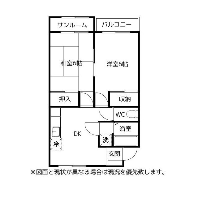 ベルヴュ呉羽 2階 2DK 賃貸物件詳細