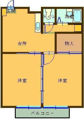 埼玉県熊谷市籠原南２ 籠原駅 2K アパート 賃貸物件詳細