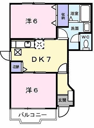 栃木県佐野市高萩町 佐野市駅 2DK アパート 賃貸物件詳細