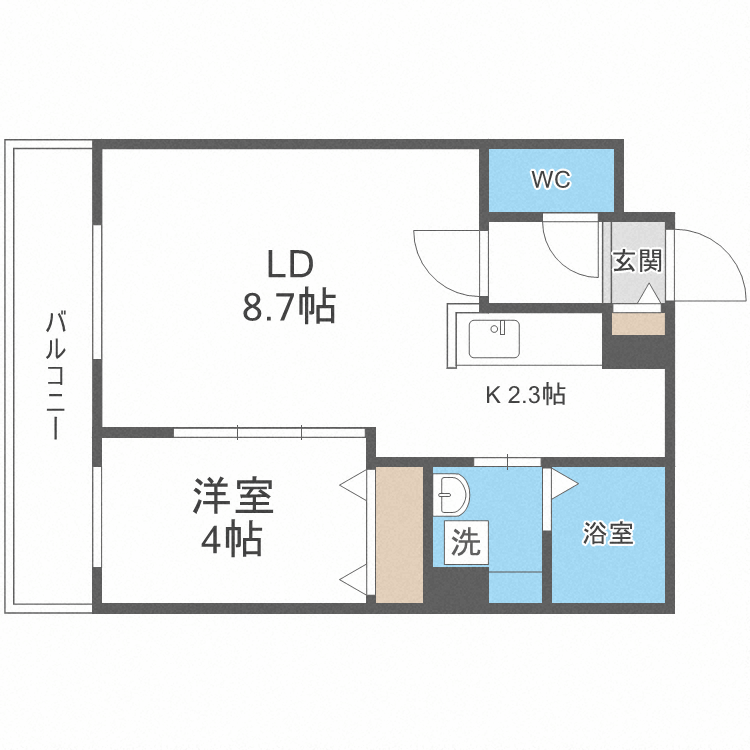 北海道札幌市豊平区平岸四条１２ 南平岸駅 1LDK マンション 賃貸物件詳細