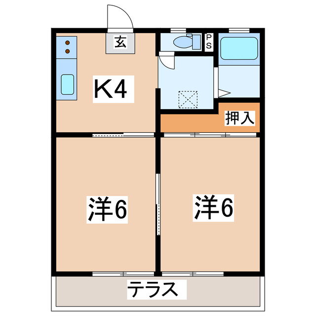 福島県郡山市富久山町久保田字宮田 郡山駅 2K アパート 賃貸物件詳細