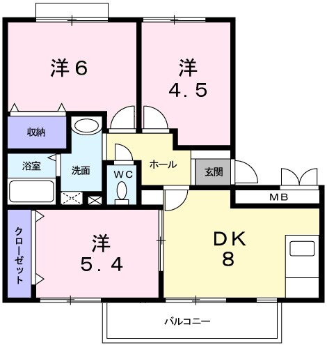 ウエストビレッジ 2階 2LDK 賃貸物件詳細