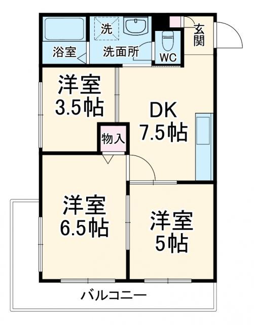 愛知県名古屋市緑区鳴海町字中汐田 鳴海駅 3DK マンション 賃貸物件詳細
