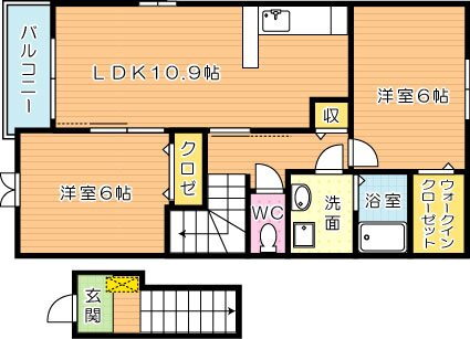 ジェイヴィルタス　Ｖ 2階 2LDK 賃貸物件詳細