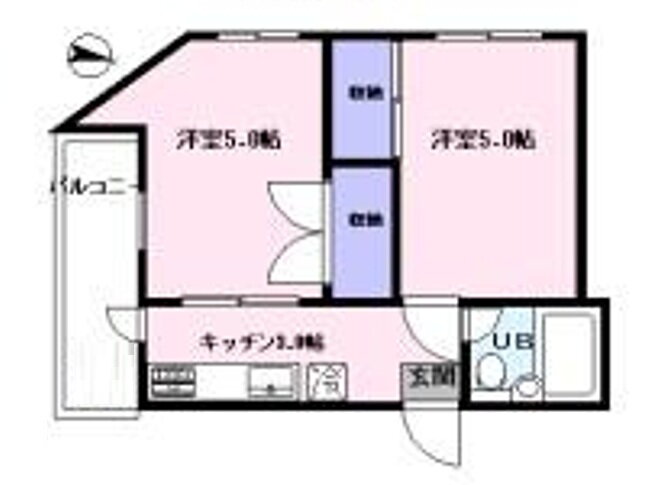 東京都世田谷区桜３ 経堂駅 2K マンション 賃貸物件詳細