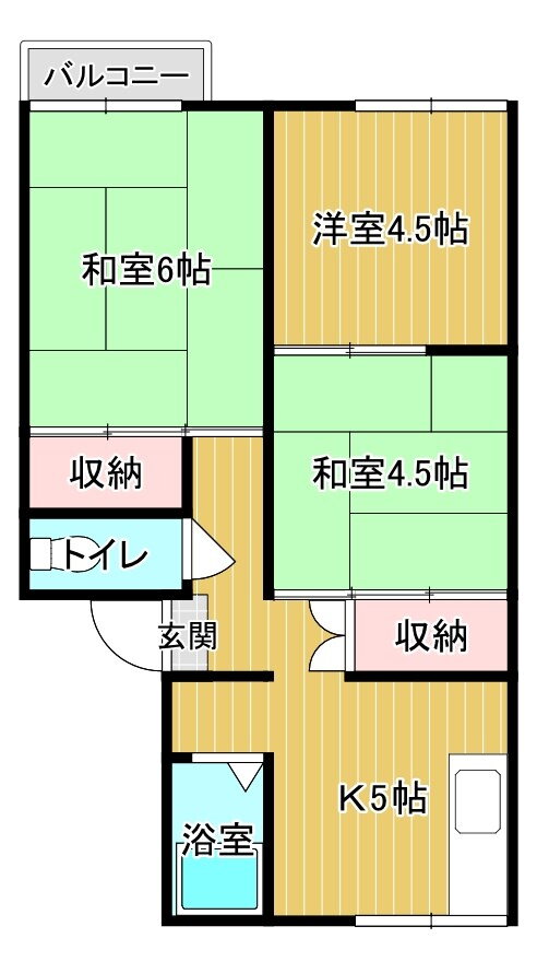 山口県下関市豊浦町大字川棚 川棚温泉駅 3K アパート 賃貸物件詳細