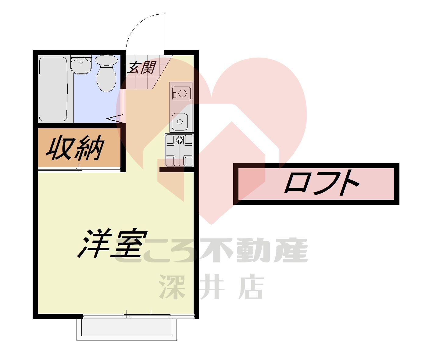 大阪府堺市中区土塔町 深井駅 1K アパート 賃貸物件詳細