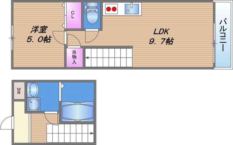 大阪府大阪市天王寺区生玉寺町 谷町九丁目駅 1LDK アパート 賃貸物件詳細