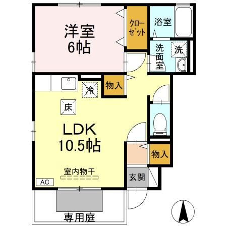 エントピア幸　Ａ棟 1階 1LDK 賃貸物件詳細