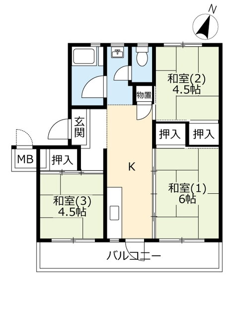 茨城県取手市井野団地 取手駅 3K マンション 賃貸物件詳細