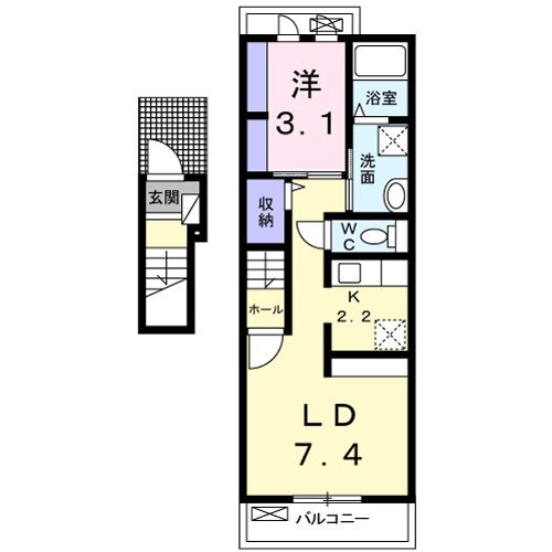 栃木県小山市城東６ 小山駅 1LDK アパート 賃貸物件詳細