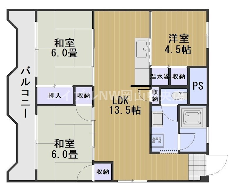 岡山県岡山市北区庭瀬 庭瀬駅 3LDK マンション 賃貸物件詳細