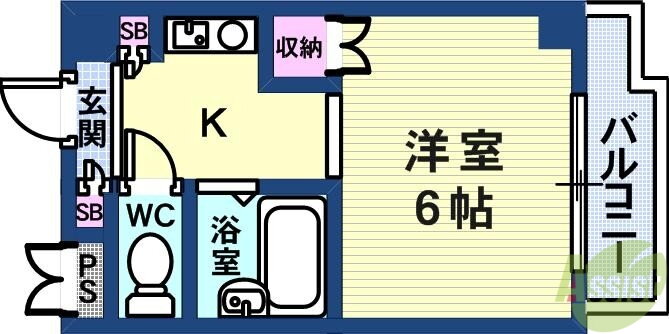 兵庫県神戸市中央区加納町２ 三ノ宮駅 1K マンション 賃貸物件詳細