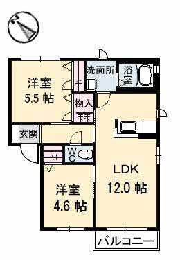 高知県高知市朝倉丙 朝倉神社前駅 2LDK アパート 賃貸物件詳細