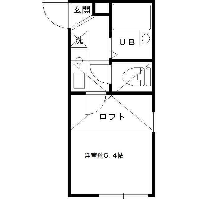 コモドアパート相模大野Ｂ棟 2階 1K 賃貸物件詳細