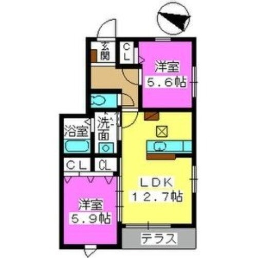 福岡県春日市須玖南２ 南福岡駅 2LDK アパート 賃貸物件詳細