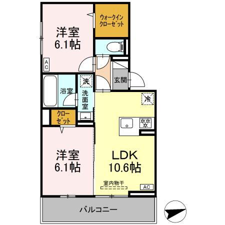 鹿児島県鹿児島市上之園町 鹿児島中央駅 2LDK アパート 賃貸物件詳細