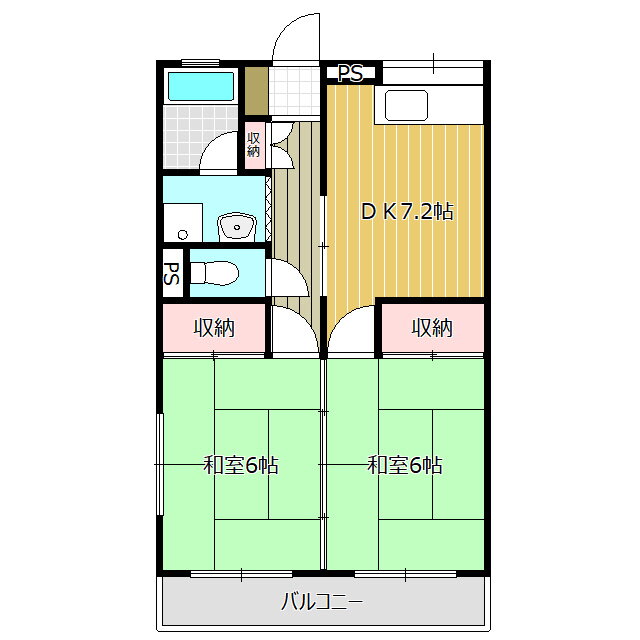 ＳＡＫＹＯ７・ 2階 2DK 賃貸物件詳細
