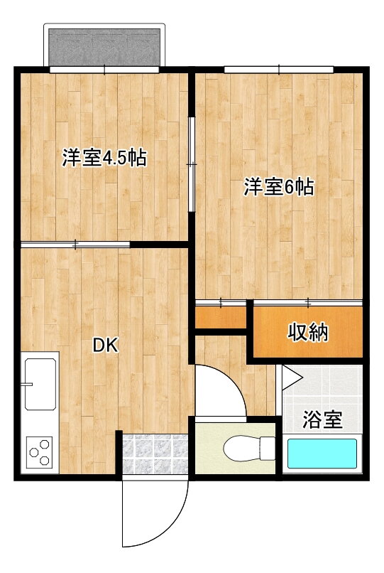 千葉県木更津市清見台南１ 木更津駅 2DK アパート 賃貸物件詳細