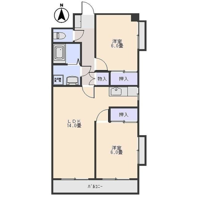 群馬県前橋市荒牧町 群馬総社駅 2LDK マンション 賃貸物件詳細