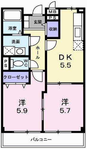 兵庫県姫路市北条梅原町 姫路駅 2DK アパート 賃貸物件詳細
