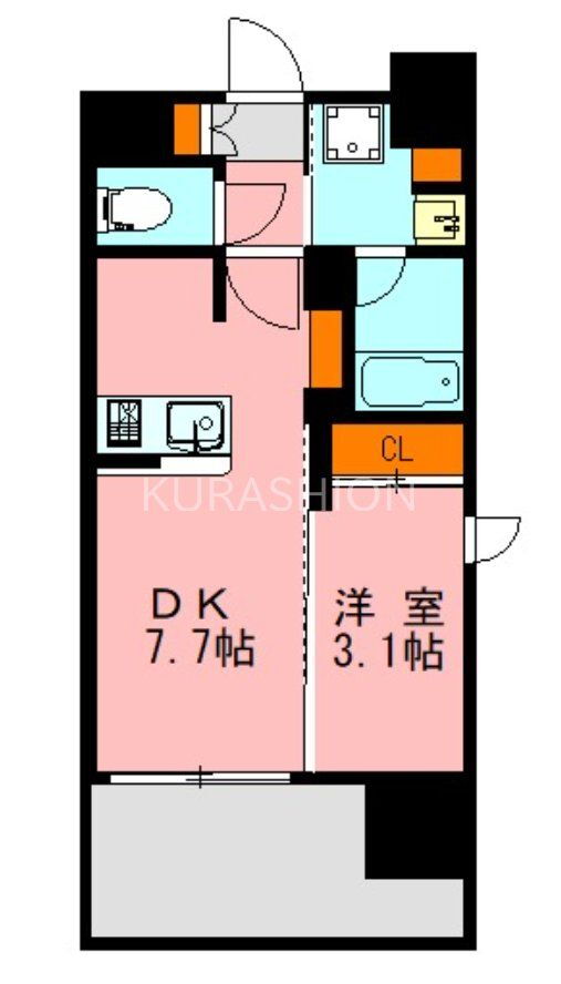 福岡県福岡市博多区美野島３ 竹下駅 1DK マンション 賃貸物件詳細