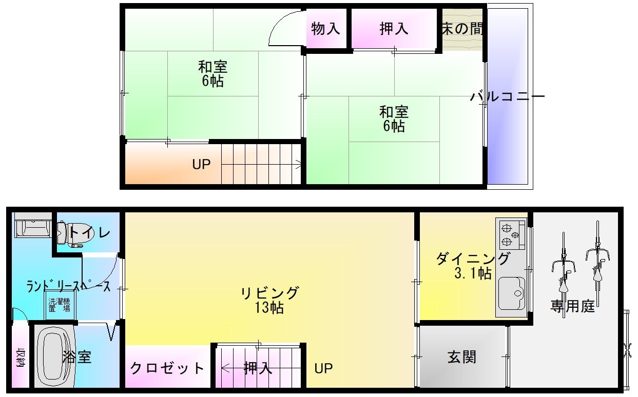 大阪府八尾市西弓削２ 志紀駅 2LDK 一戸建て 賃貸物件詳細