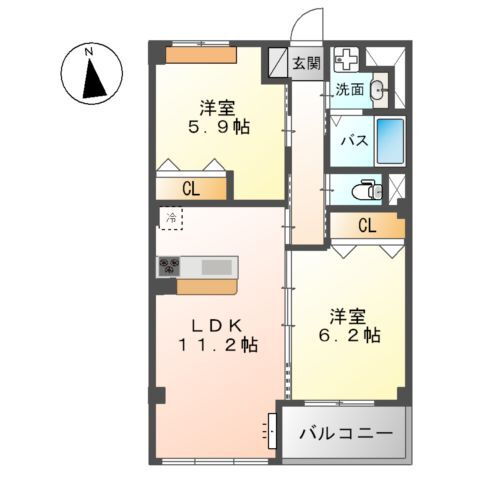 鳥取県鳥取市古海 鳥取駅 2LDK マンション 賃貸物件詳細