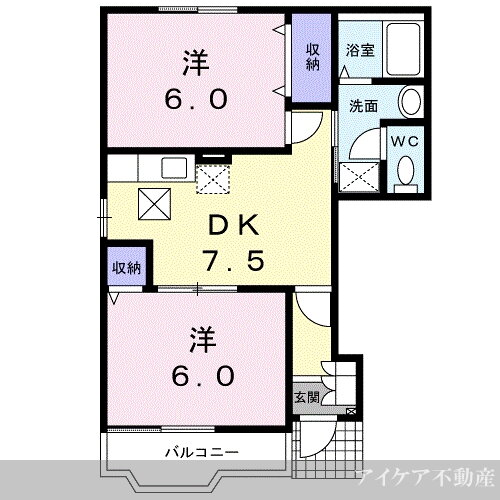 徳島県名西郡石井町石井字城ノ内 下浦駅 2DK アパート 賃貸物件詳細