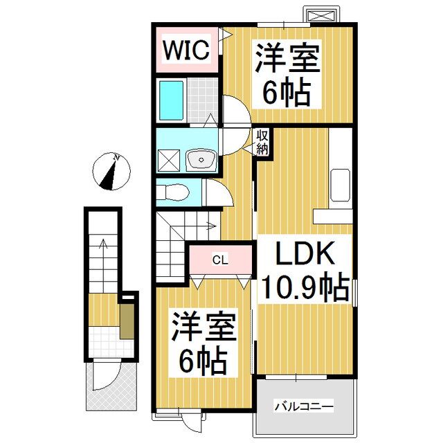 長野県長野市大字大豆島 長野駅 2LDK アパート 賃貸物件詳細