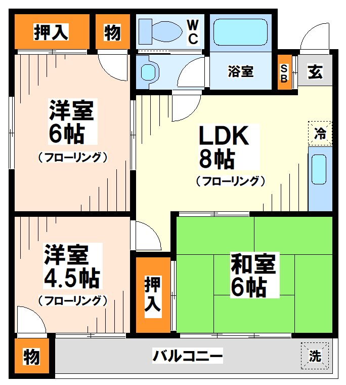 東京都府中市若松町４ 多磨駅 3DK マンション 賃貸物件詳細