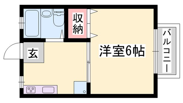 兵庫県姫路市広畑区蒲田３ 姫路駅 1K アパート 賃貸物件詳細