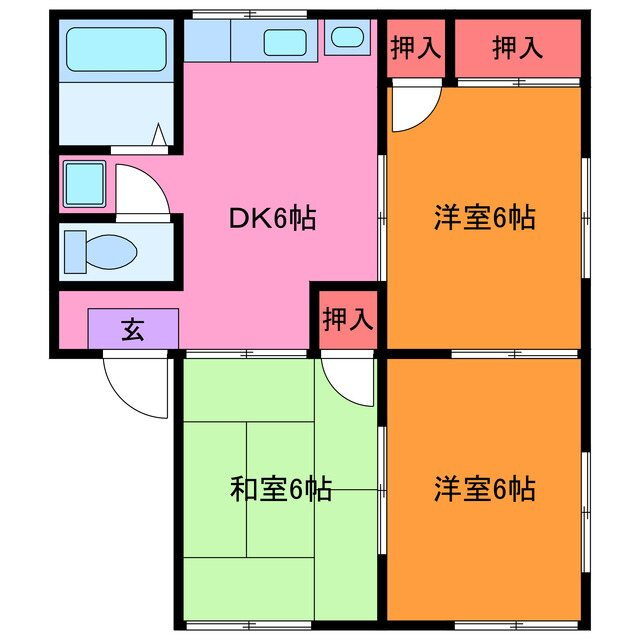 茨城県取手市東２ 取手駅 3DK アパート 賃貸物件詳細