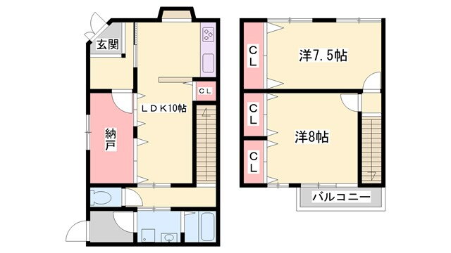 兵庫県姫路市広峰２ 野里駅 2SLDK 一戸建て 賃貸物件詳細