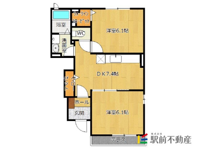 佐賀県佐賀市諸富町大字徳富 2DK アパート 賃貸物件詳細
