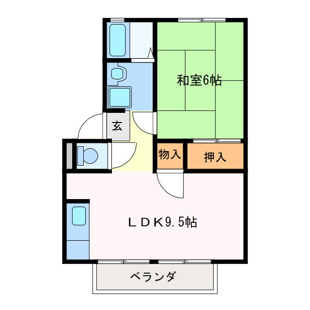 西村ハイツ 1階 1LDK 賃貸物件詳細