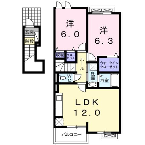 熊本県熊本市北区植木町平野 植木駅 2LDK アパート 賃貸物件詳細