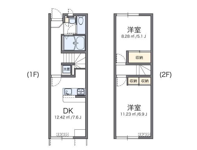 愛媛県伊予市下吾川 鳥ノ木駅 2DK アパート 賃貸物件詳細