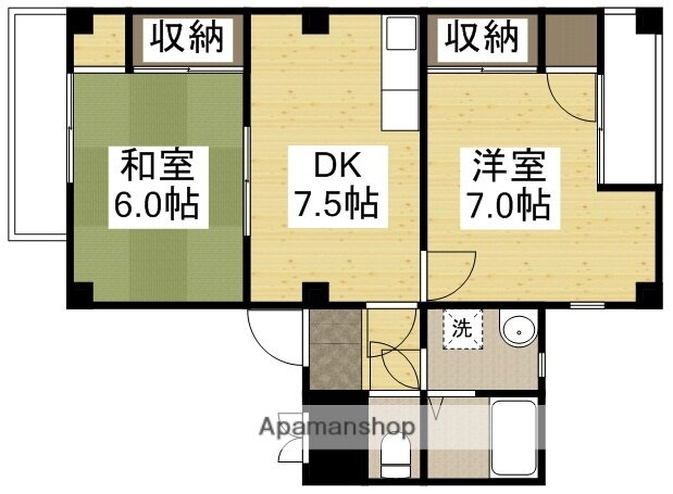 岡山県岡山市北区富田町１ 岡山駅 2DK マンション 賃貸物件詳細