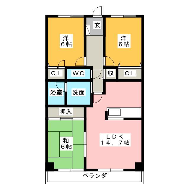 愛知県名古屋市守山区森孝３ 藤が丘駅 3LDK マンション 賃貸物件詳細