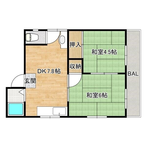 兵庫県尼崎市三反田町３ 立花駅 2DK マンション 賃貸物件詳細