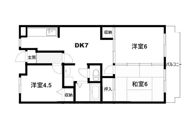 兵庫県尼崎市大庄西町１ 武庫川駅 3DK マンション 賃貸物件詳細