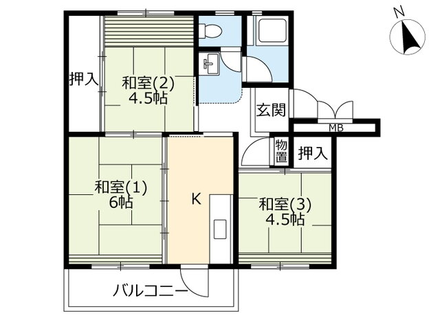 茨城県取手市戸頭７ 戸頭駅 3K マンション 賃貸物件詳細