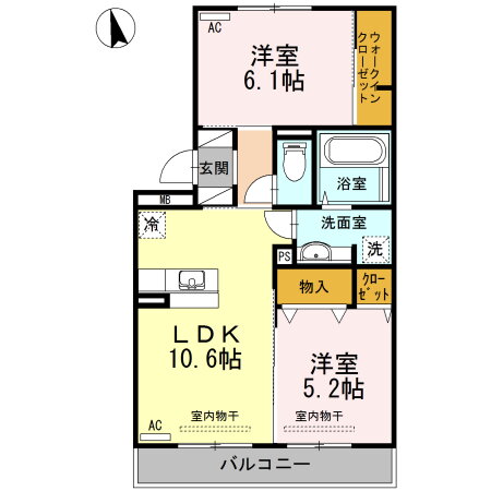 宮崎県宮崎市吉村町今村前 2LDK アパート 賃貸物件詳細