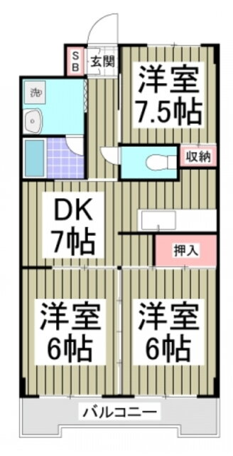 埼玉県川口市鳩ヶ谷本町４ 鳩ヶ谷駅 3DK マンション 賃貸物件詳細
